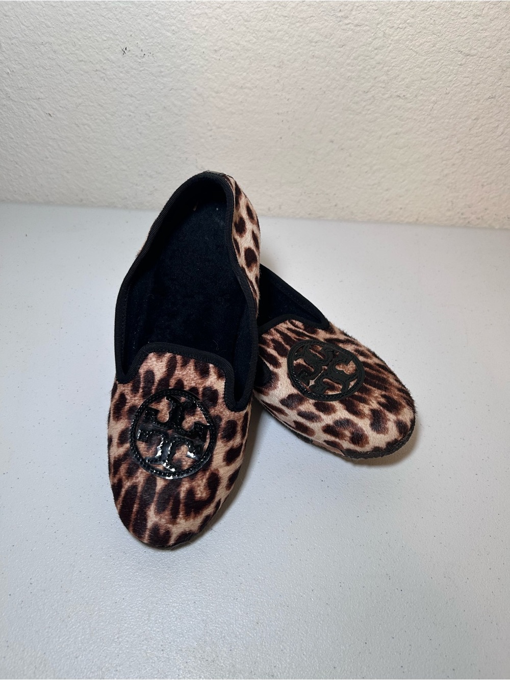 Tory Burch Billy Leopard Print Calf Hair Flat Shoes